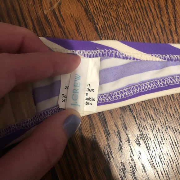 Jcrew purple striped push-up halter bikini top - Picture 6 of 7